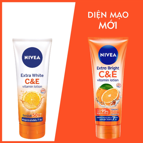 Sữa Dưỡng Thể Nivea Extra White C&E Vitamin Lotion Dưỡng Trắng & Tăng Đàn Hồi Da 180ml