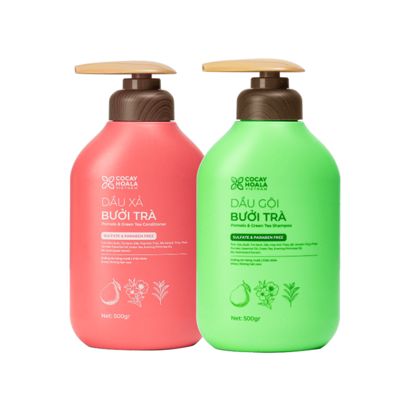 Combo Gội Xả Thảo Dược Bưởi Trà 500g