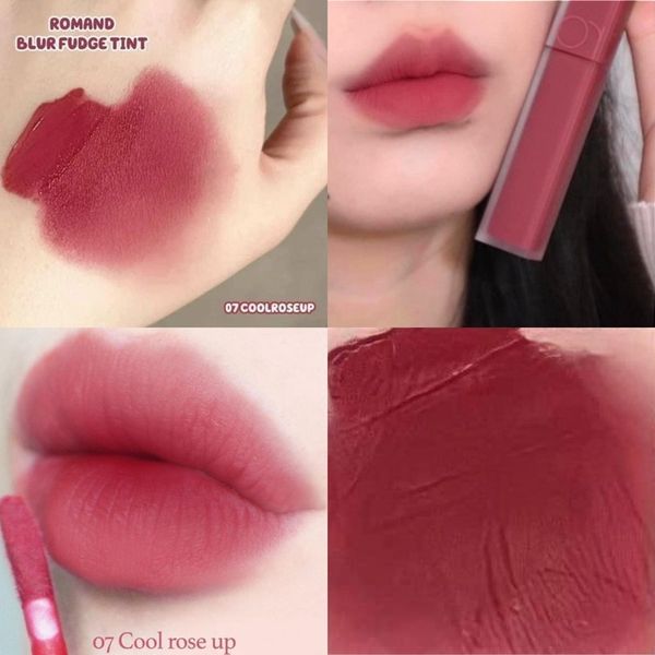 Son Kem Lì Romand Blur Fudge Tint #07 Cool Rose Up - Hồng Mận