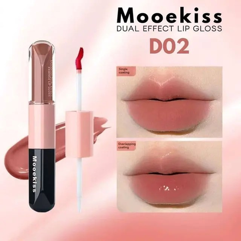 Son Bóng Hai Đầu Mooekiss Dual Effect Lip Gloss Dưỡng Môi Đa Năng (3ml+3ml)
