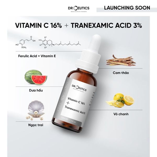 Tinh Chất Dưỡng Trắng DrCeutics Vitamin C 16% + Tranexamic Acid 3% 30g