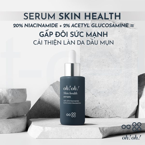 Serum oh!oh! Dưỡng Sáng Da, Giảm Thâm Nám 30ml Skin Health Serum (with 20% Niacinamide & 2% Acetyl Glucosamine)