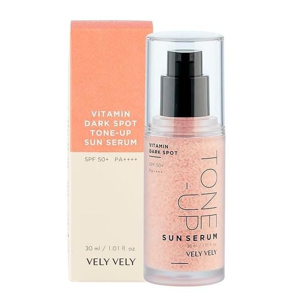 Tinh Chất Chống Nắng Nâng Tone Vely Vely Vitamin Dark Spot Tone Up Sun Serum SPF50+ PA++++ 30ml