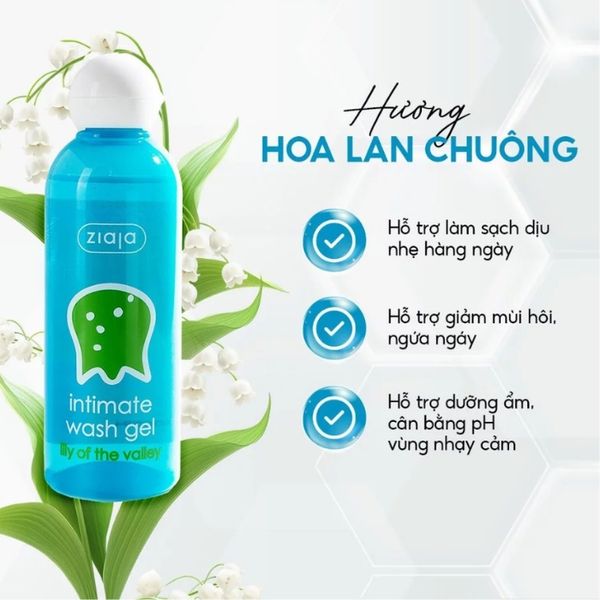 (CÔNG TY) Dung dịch vệ sinh phụ nữ Intimate Ziaja  200ml