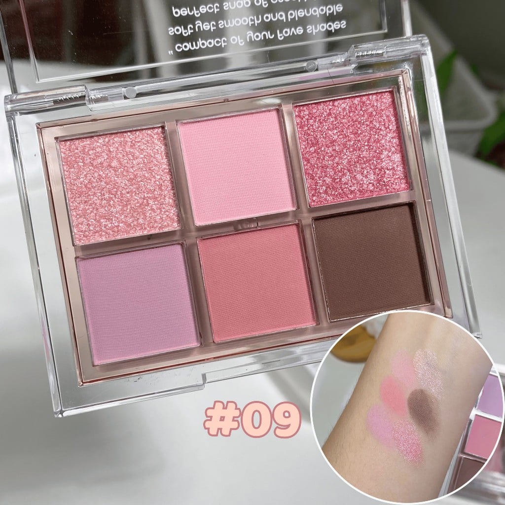 Bảng Mắt ODBO 6 Ô Nhũ Lì, Trong Suốt Signature Eyeshadow Palette (OD276) 09