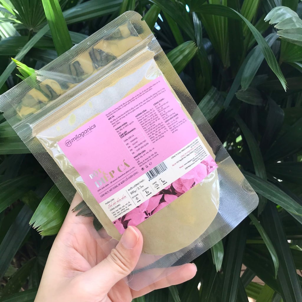 Bột Diếp Cá Milaganics Giảm Mụn, Mờ Vết Thâm 100g Houttuynia Cordata Powder