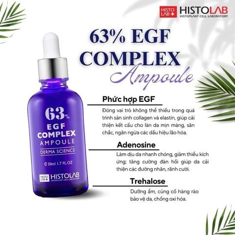 NEW Tinh chất trắng da tăng độ đàn hồi làm mờ nếp nhăn HISTOLAB EGF COMPLEX AMPOLUE 63% 150ml