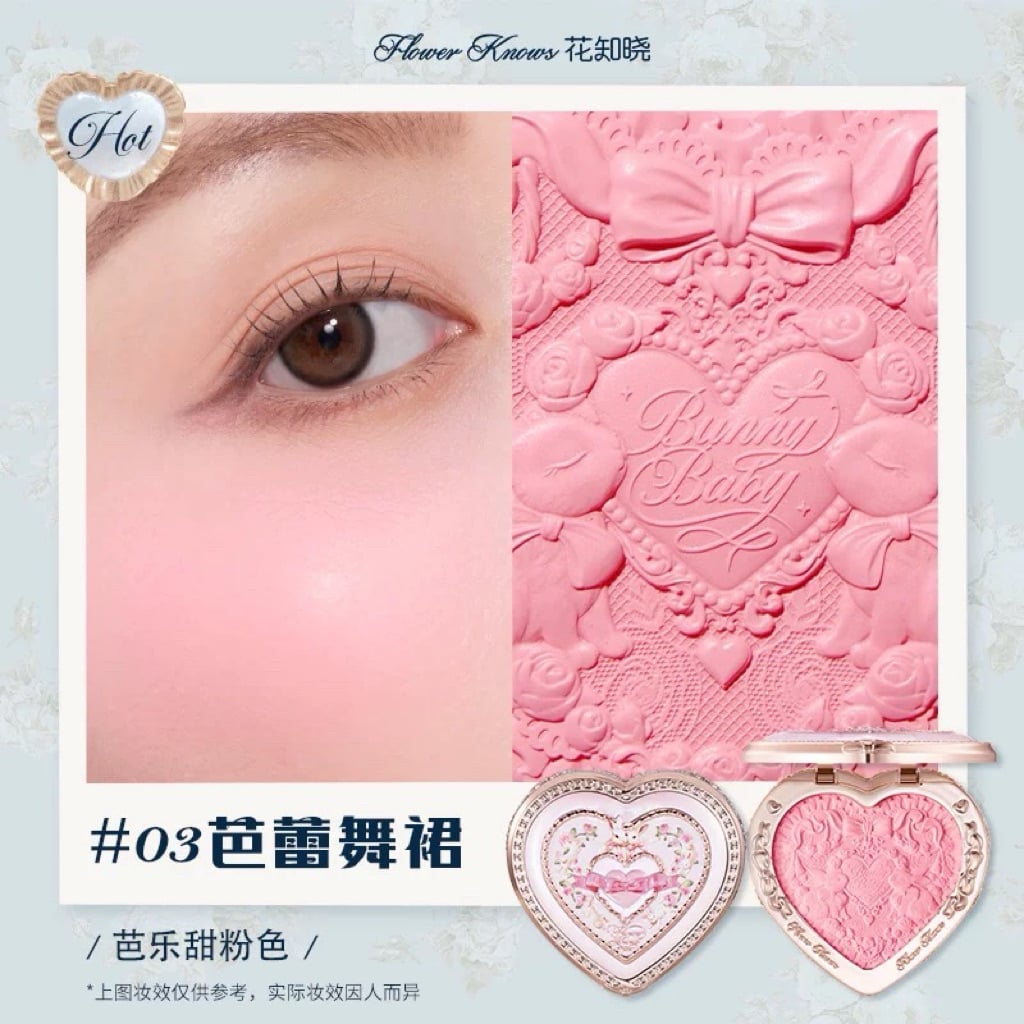 [Flower Knows Hoa Biết] Phấn Má Hồng Bộ Sưu Tập Khu Vườn Thỏ Bunny Garden Má Hồng 03