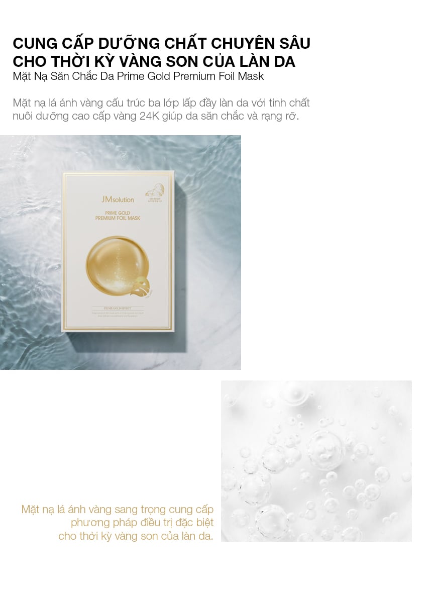 Mặt Nạ Tinh Chất Vàng Cấp Ẩm Chống Lão Hóa Da JMsolution Prime Gold Intensive Mask 30ml