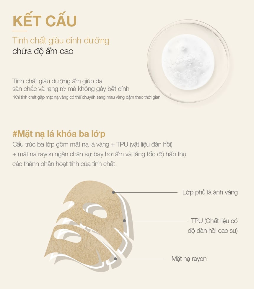 Mặt Nạ Tinh Chất Vàng Cấp Ẩm Chống Lão Hóa Da JMsolution Prime Gold Intensive Mask 30ml