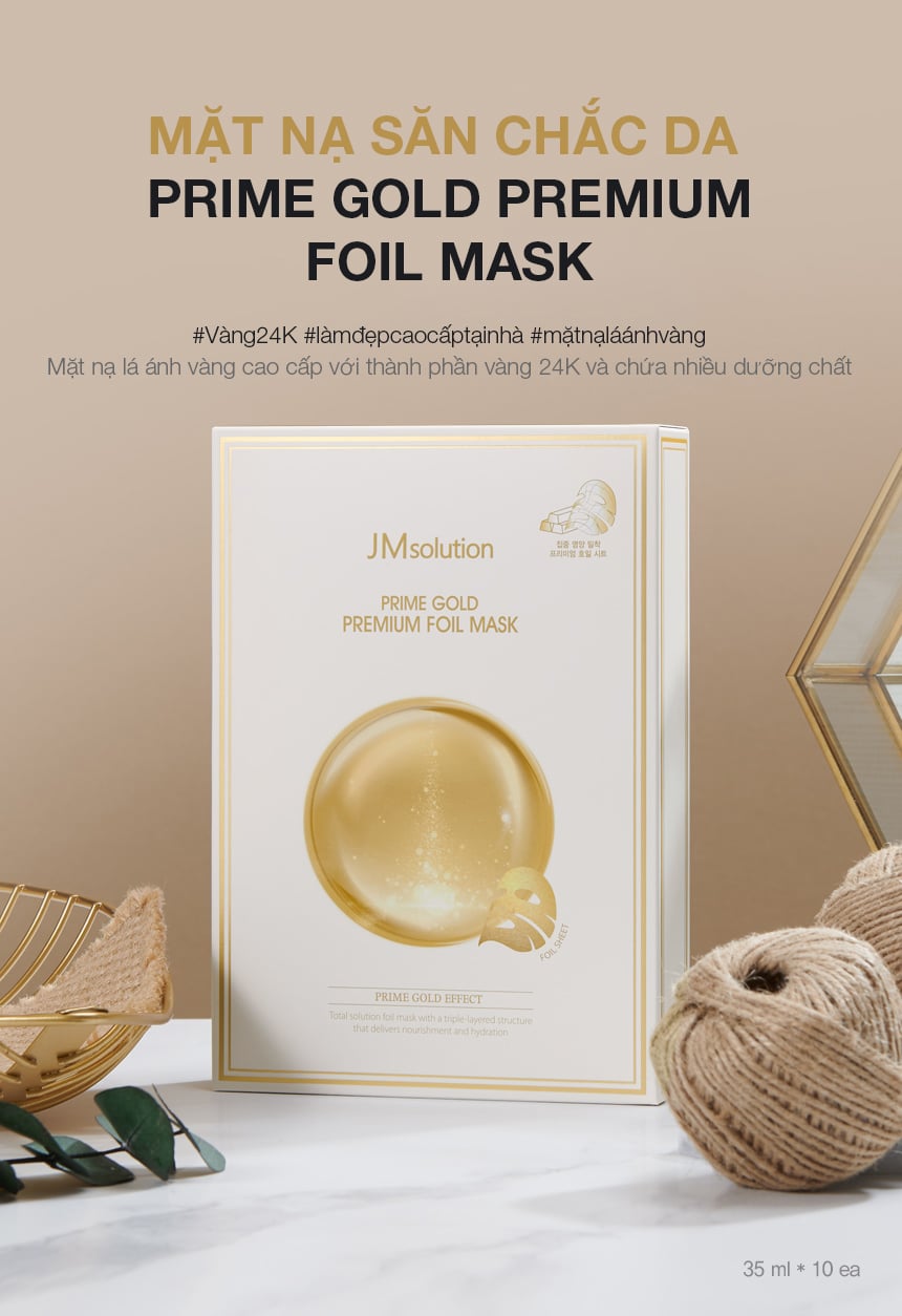 Mặt Nạ Tinh Chất Vàng Cấp Ẩm Chống Lão Hóa Da JMsolution Prime Gold Intensive Mask 30ml