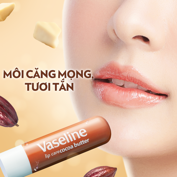 Son Dưỡng Môi Vaseline Chiết Xuất Bơ Cacao 4.8g Lip Care Cocoa Butter Stick