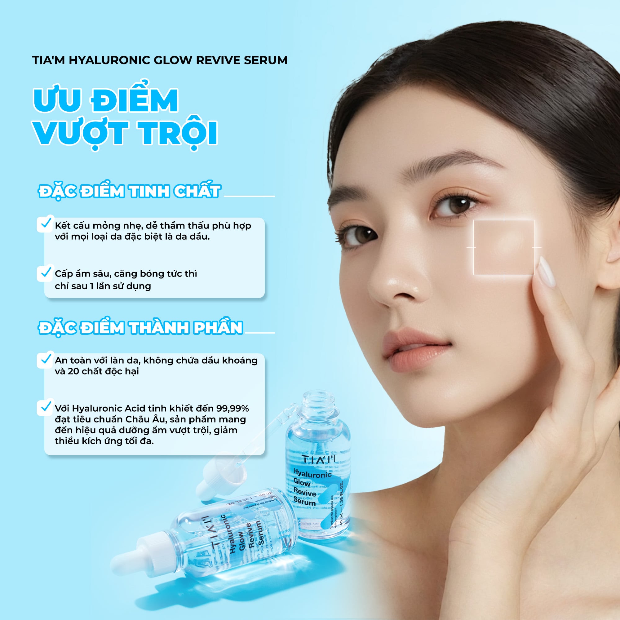 Tinh Chất Cấp Nước Căng Bóng Da Tia'm Deep Hydration Glow Serum 40ml