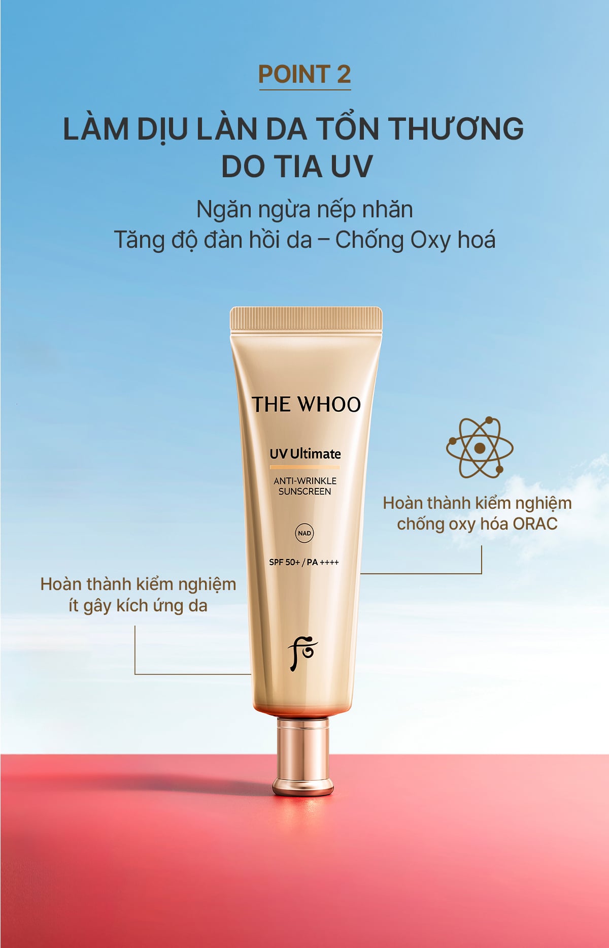 Bộ kem chống nắng chống lão hóa WHOO UV ULTIMATE Anti-Wrinkle Sunscreen Set