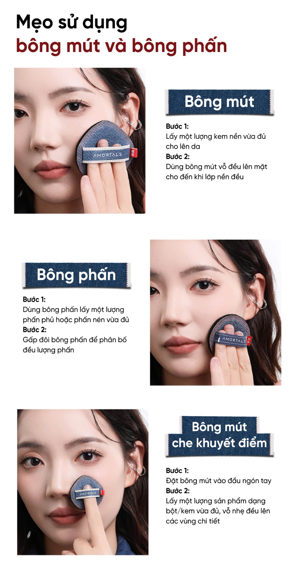 Bộ Cọ Mút Trang Điểm Amortals Just-The-One Beginner's Set
