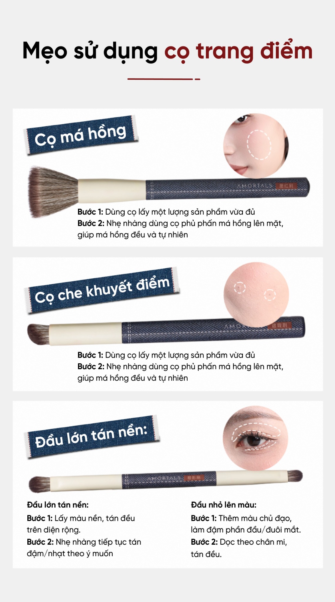 Bộ Cọ Mút Trang Điểm Amortals Just-The-One Beginner's Set