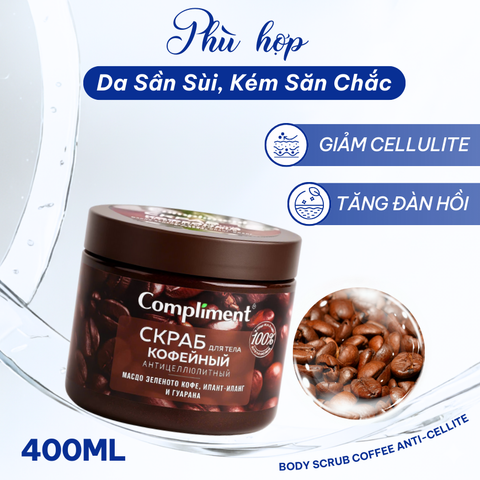 Tẩy Tế Bào Chết Compliment Body Scrub Mềm Mướt Bóng Khỏe Sáng Mịn Da 400ml