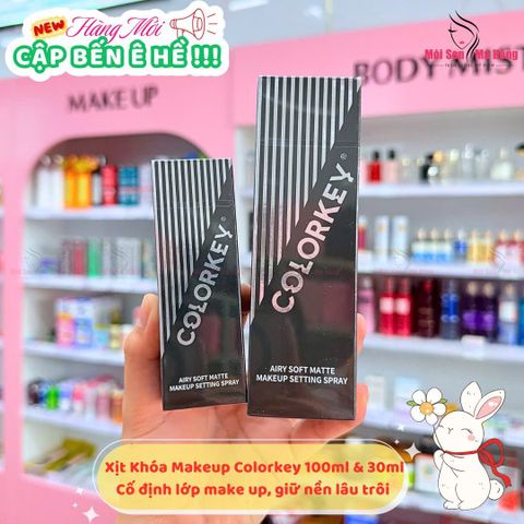 Xịt Cố Định Lớp Trang Điểm Colorkey Nam Châm Đen 30ml/ 100ml Airy Matte Setting Spray - Oily Skin Version