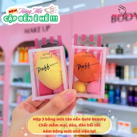 (MN10) SET 3 BÔNG PHẤN NỀN ( 1 bông lớn, 2 bông nhỏ )