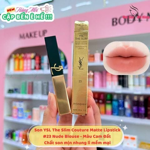 Son Yves Saint Laurent YSL The Slim 23 Màu Cam Đất (Mẫu Mới 2025)