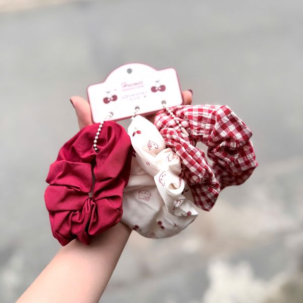 Set 3 scrunchies móc tag