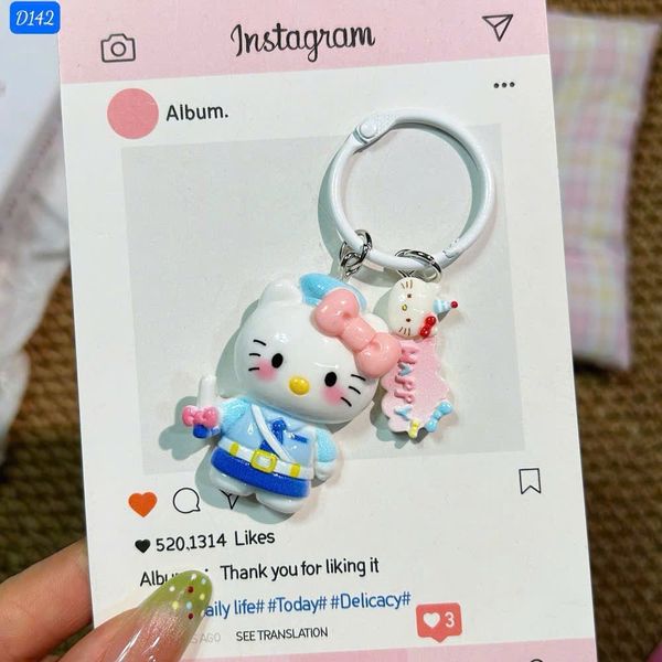 Móc khoá kitty tag happy