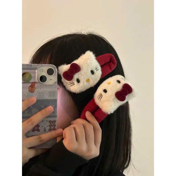 1 chiếc Tách bông kitty đỏ đen mới