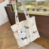 Túi tote chấm bi hoạ tiết cún nơ