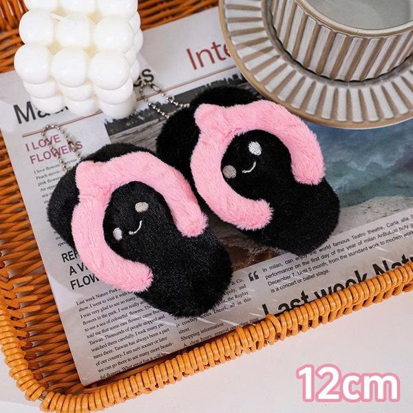 Móc khóa dép lông mặt cười