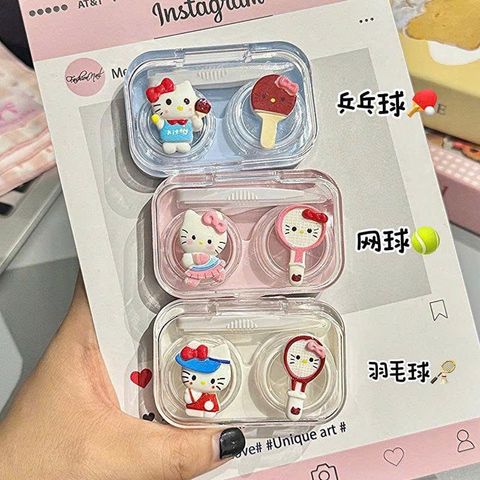 Hộp đựng lens - kitty + vợt