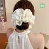 Scrunchies 4 lớp trắng ren chấm bi mới