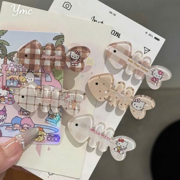 Kẹp tóc xương cá kitty