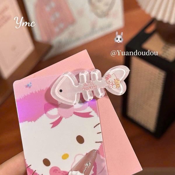 Kẹp tóc xương cá kitty