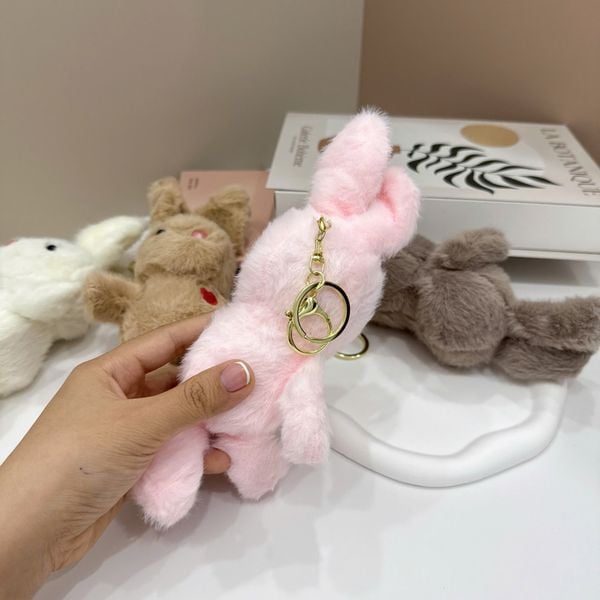 Móc khoá thỏ tim