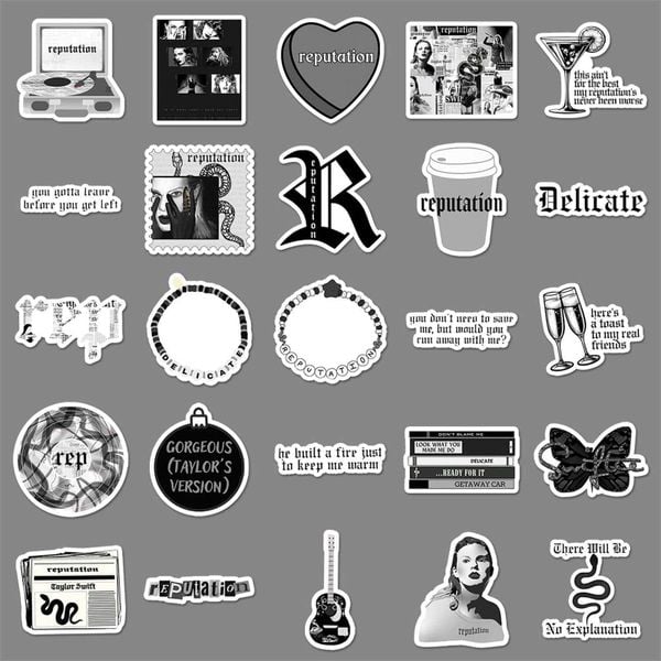 Túi 50 Sticker nón bảo hiểm (mẫu vintage)