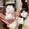 Kẹp thỏ bông trắng nơ hồng