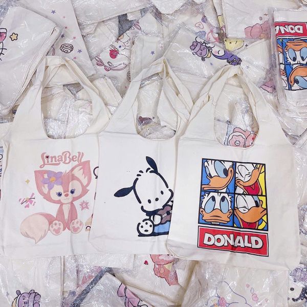 Túi tote bầu vải canvas size A4