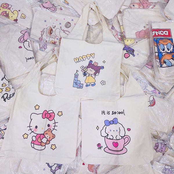 Túi tote bầu vải canvas size A4