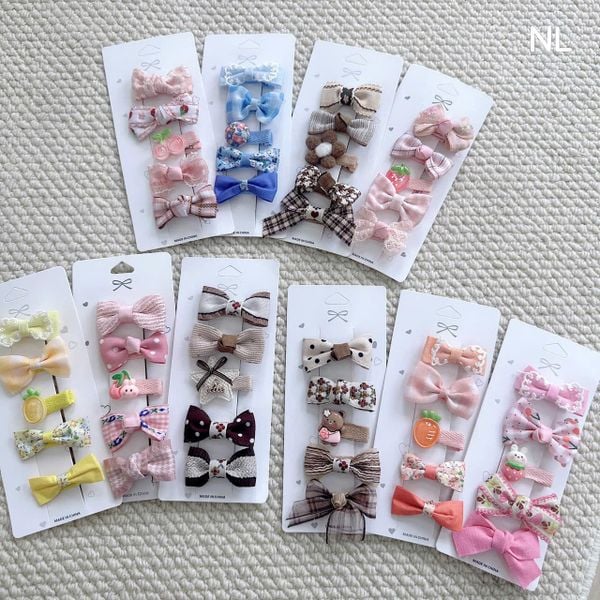 Vỉ 5 kẹp nơ nhỏ