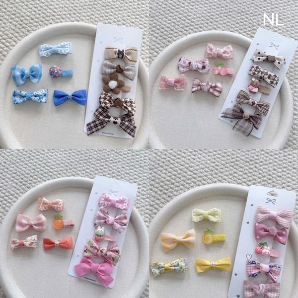 Vỉ 5 kẹp nơ nhỏ