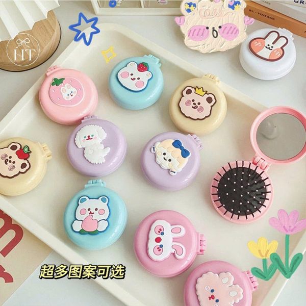 Gương lược tròn cute
