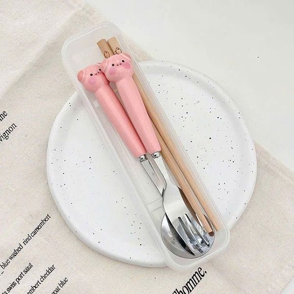 Bộ dụng cụ ăn uống cún lợn 3 chi tiết