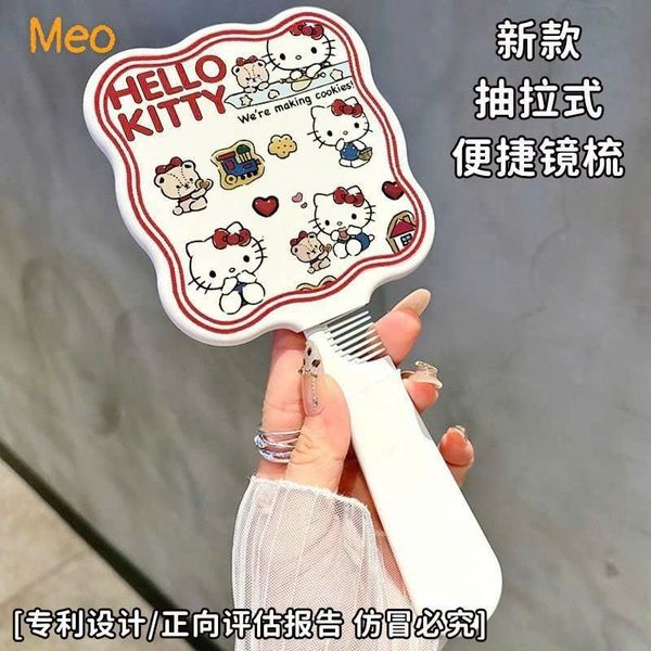 Gương cầm tay có lược kitty cat