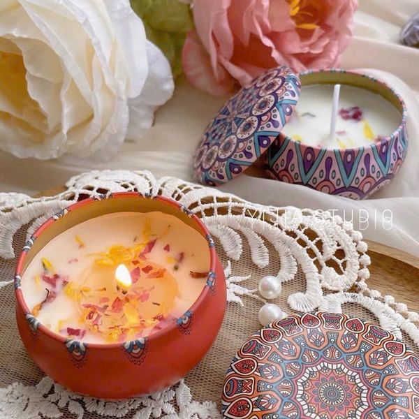 Nến thơm 80gr hoa khô tự nhiên