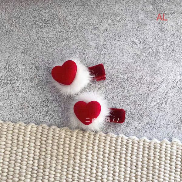 Vỉ 2 kẹp lông kitty đỏ