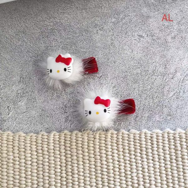 Vỉ 2 kẹp lông kitty đỏ