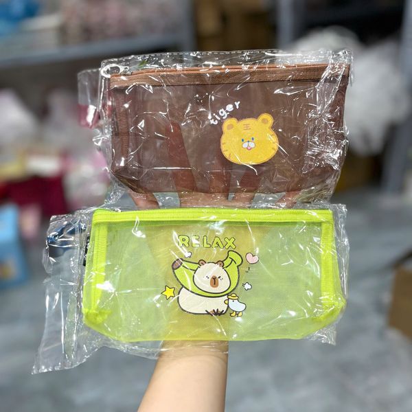 Túi đựng bút lưới panda nhiều màu