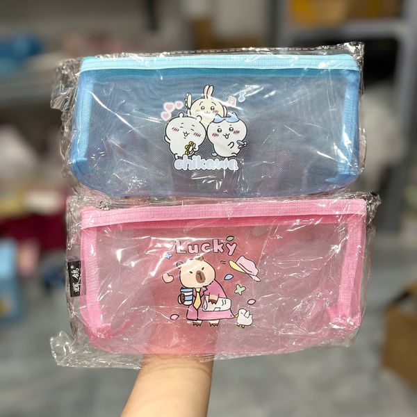 Túi đựng bút lưới panda nhiều màu