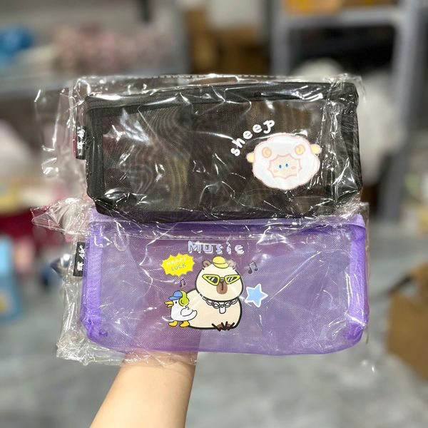 Túi đựng bút lưới panda nhiều màu