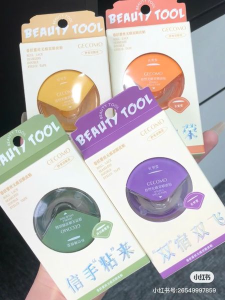 GECOMO Miếng Dán Kích Mí Cuộn Sẵn Keo Double Beauty Tool 120m